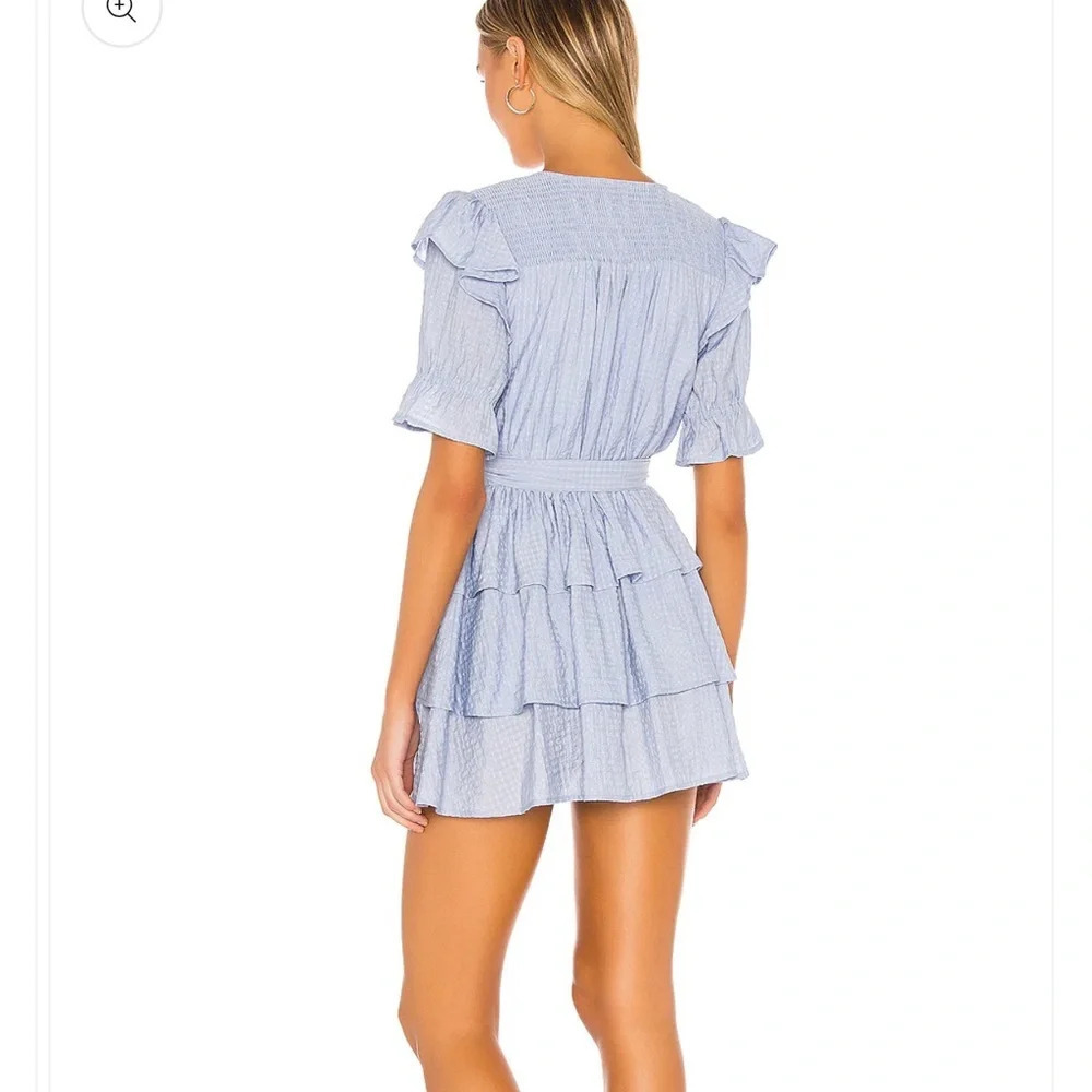 Tularosa Magnolia Wrap Dress in Powder Blue Size Small - Picture 3 of 8
